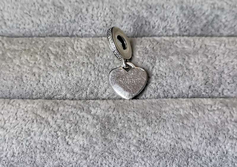 Silver Pandora Heart Charm