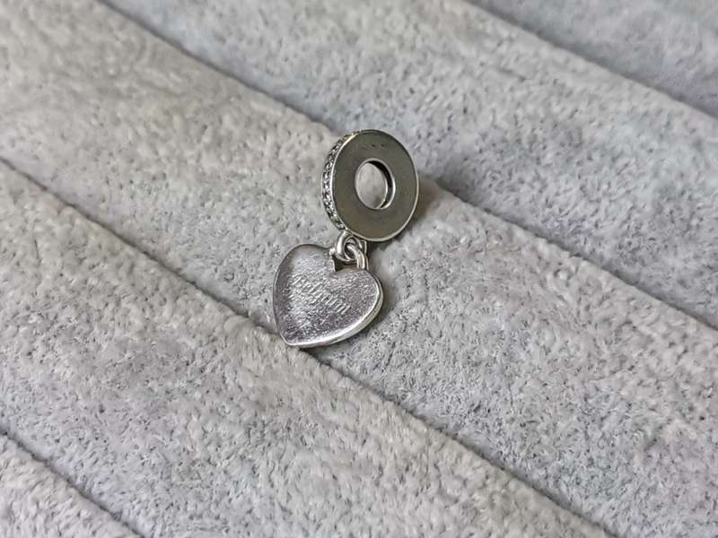 Silver Pandora Heart Charm