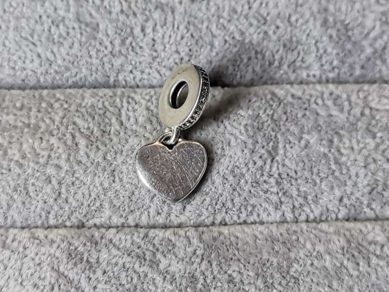 Silver Pandora Heart Charm