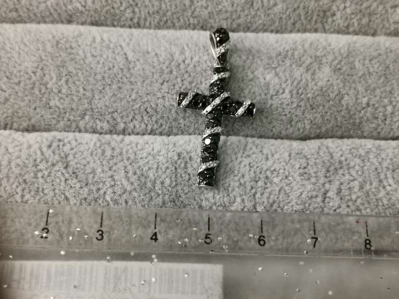 9ct Gold and Diamond Cross Pendant