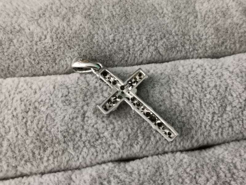 9ct Gold and Diamond Cross Pendant