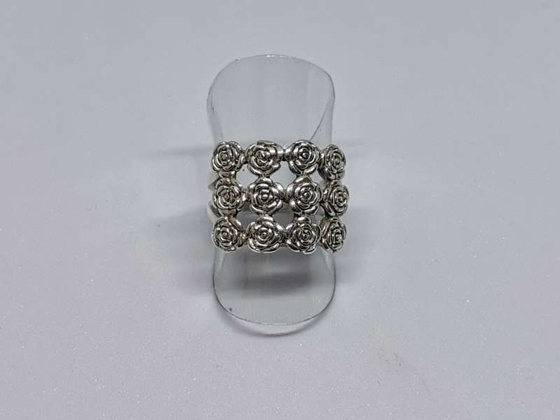 Silver Roses Ring