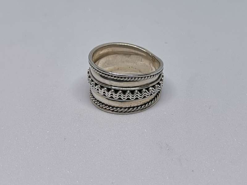 Patterned Silver Ring