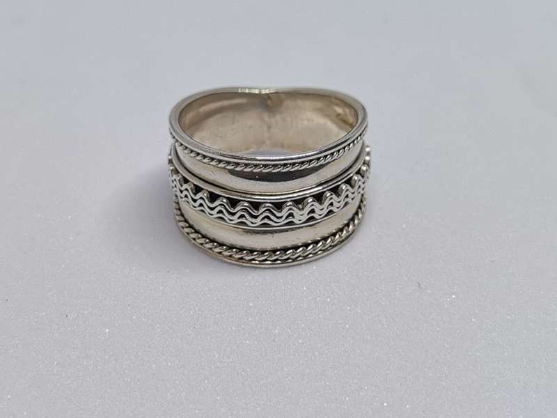 Patterned Silver Ring