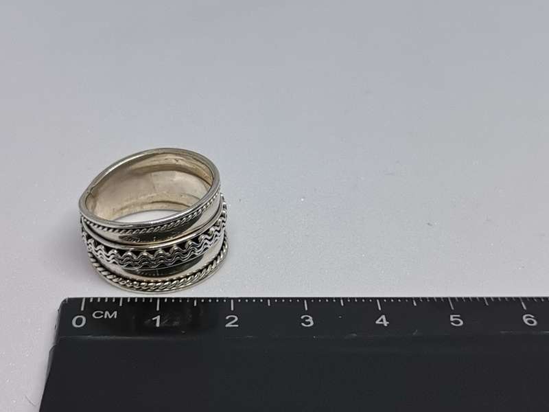 Patterned Silver Ring