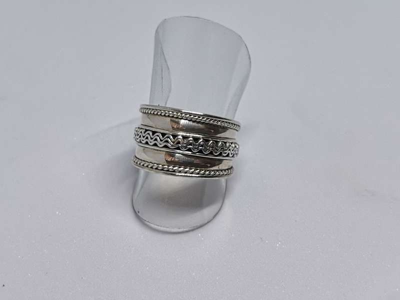 Patterned Silver Ring