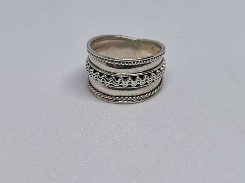 Patterned Silver Ring