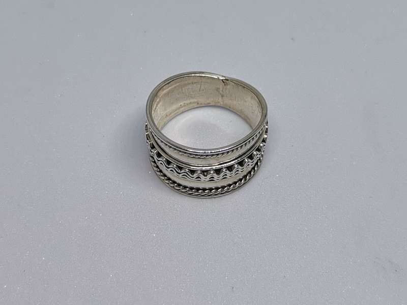 Patterned Silver Ring