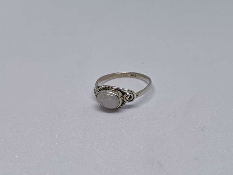 Silver Moonstone Ring