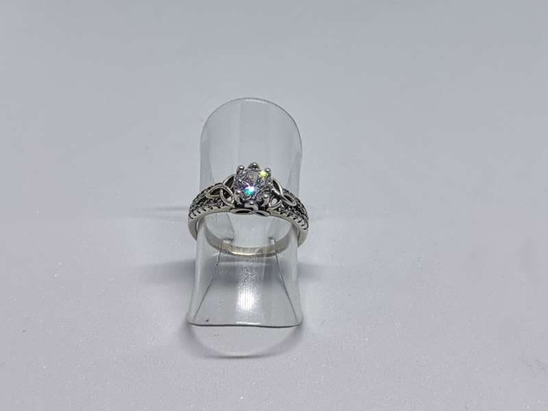 Detailed Silver Ring
