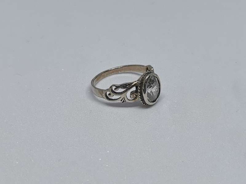Detailed silver ring