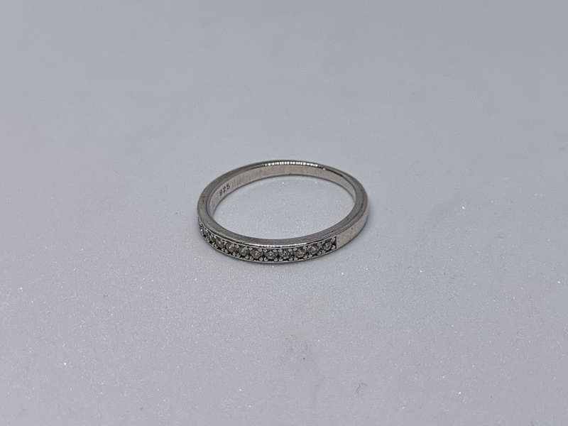 Silver Half-Eternity Ring