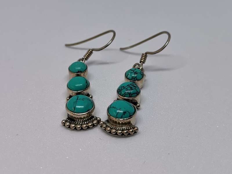 Silver Turquoise Earrings