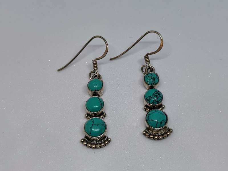 Silver Turquoise Earrings