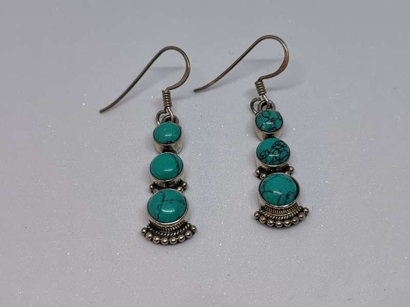 Silver Turquoise Earrings