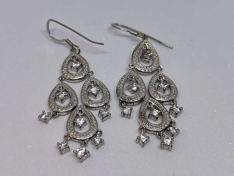 Dazzling Silver Earrings