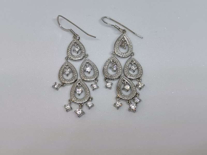 Dazzling Silver Earrings