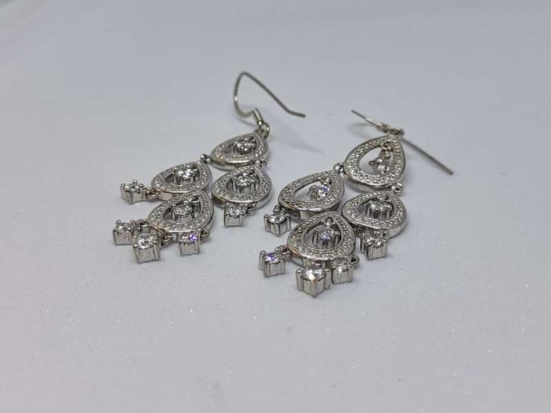 Dazzling Silver Earrings