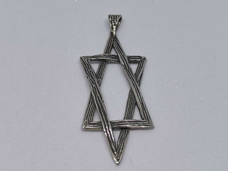 Silver Star of David Pendant