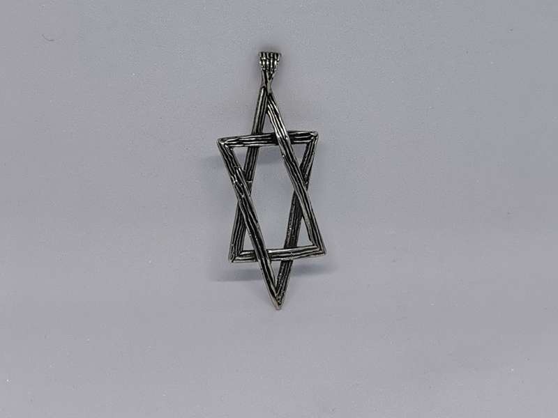 Silver Star of David Pendant