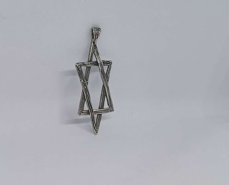 Silver Star of David Pendant