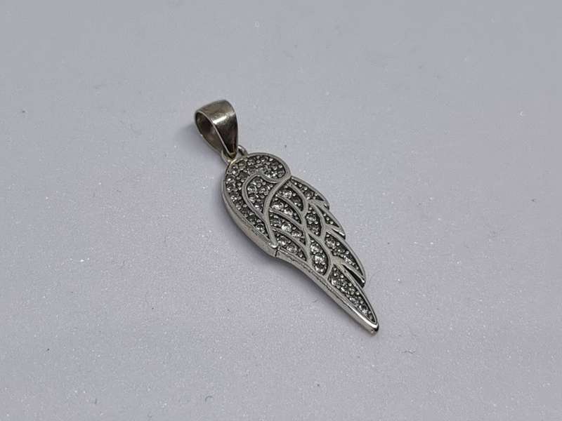 Silver Angel Wing Pendant