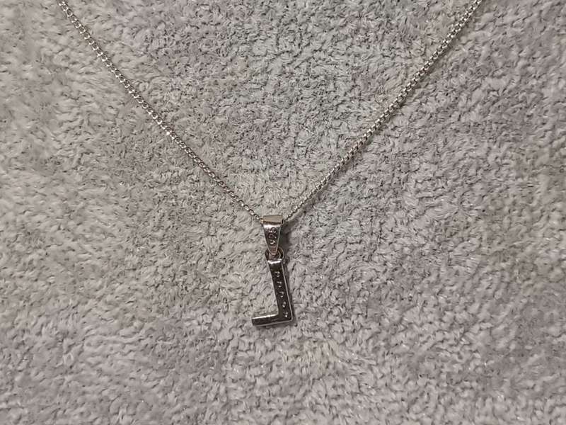 Silver `L` Necklace