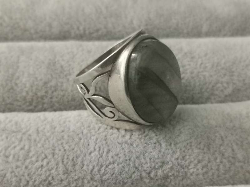 Detailed Silver Ring