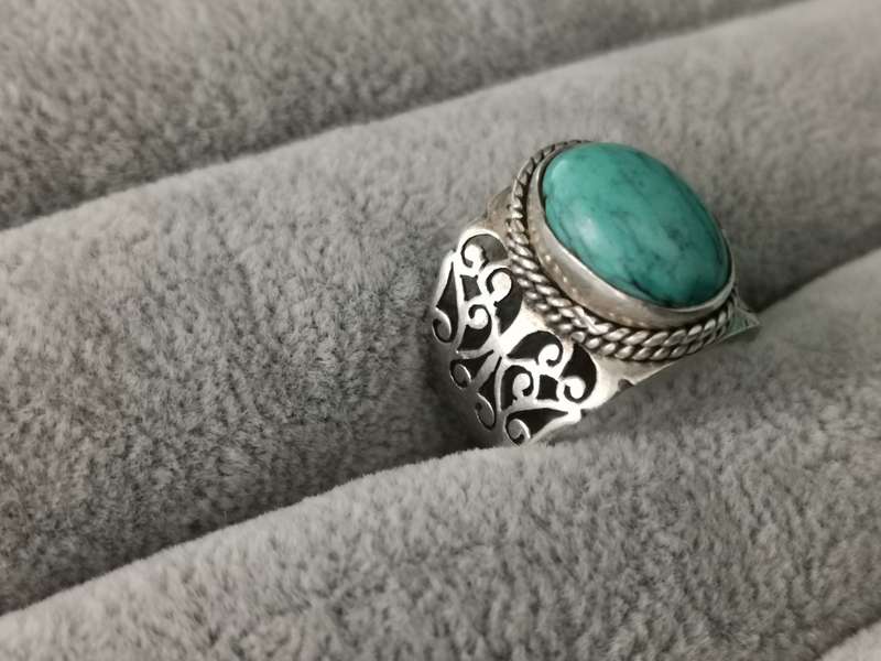 Detailed Silver Ring