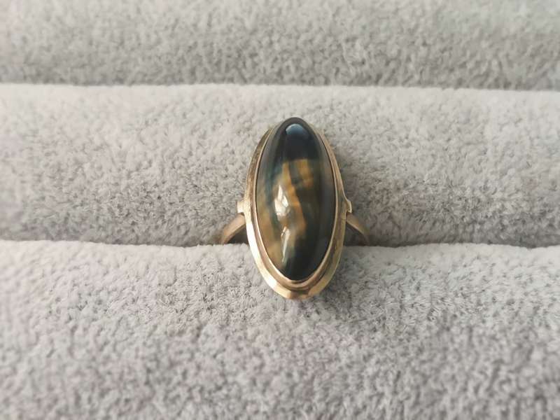9ct Gold Tiger-Eye Ring