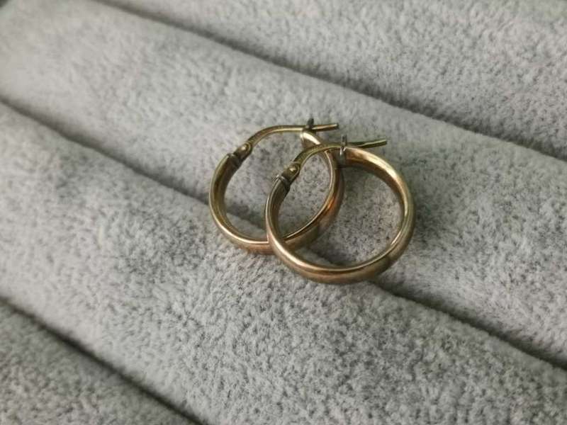 Gold Plated Silver Hoop Earrings
