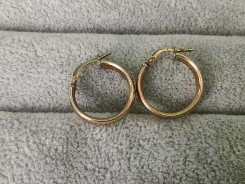 Gold Plated Silver Hoop Earrings