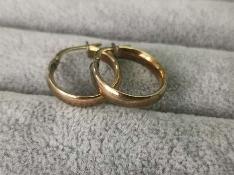 Gold Plated Silver Hoop Earrings