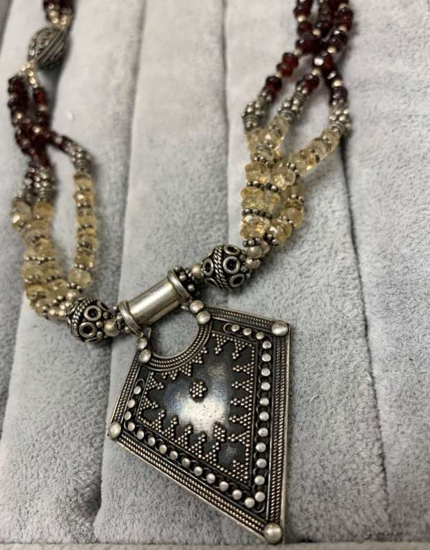 Silver Beaded Necklace