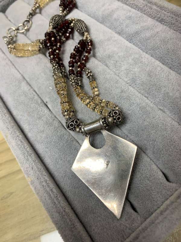 Silver Beaded Necklace