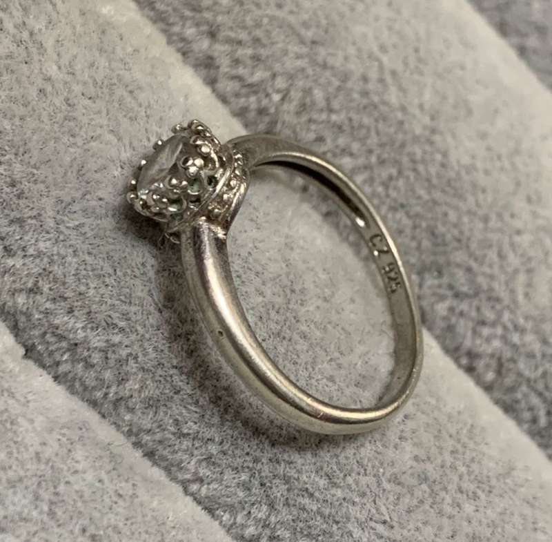 Silver Solitaire Ring