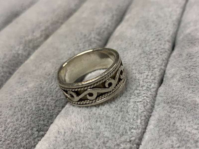 Patterned Silver Ring