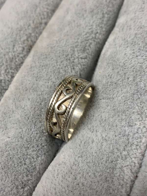 Patterned Silver Ring