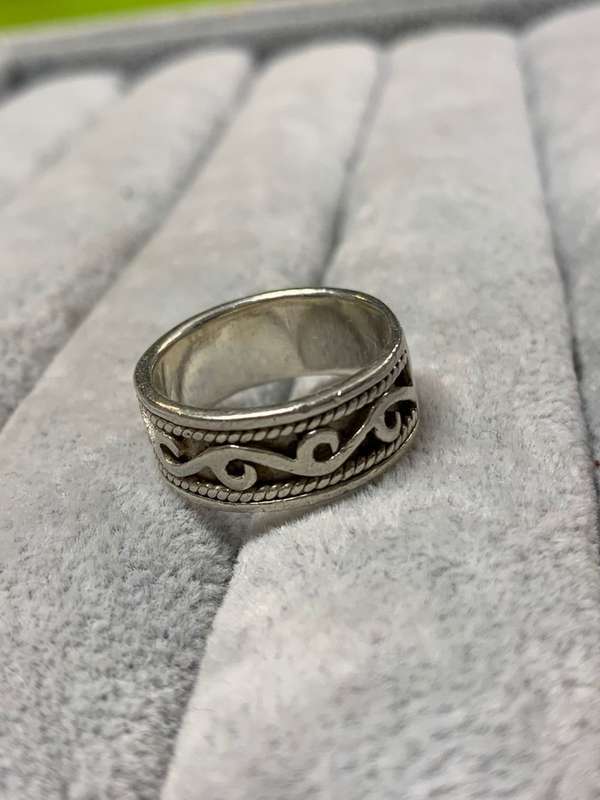 Patterned Silver Ring