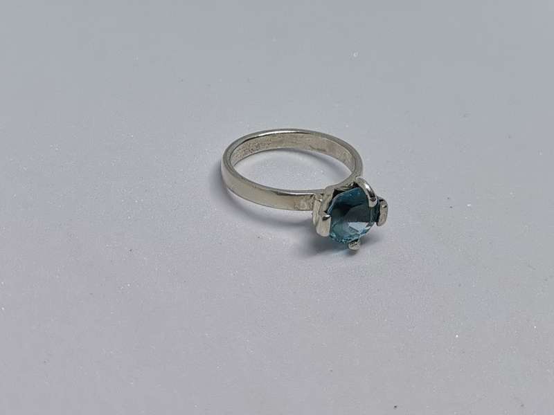 Silver Solitaire Ring