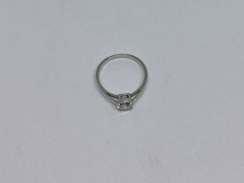 Silver Solitaire Ring