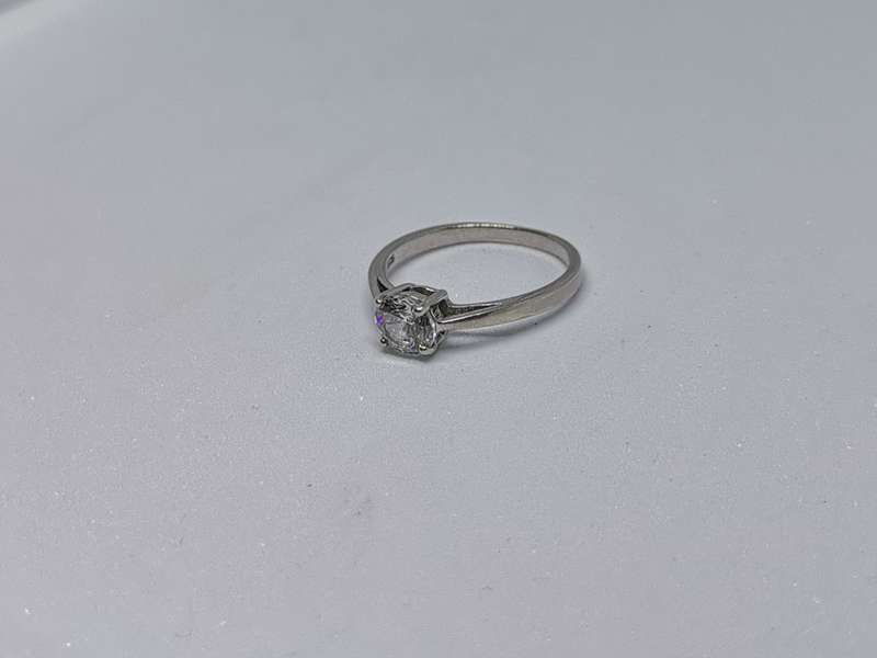 Silver Solitaire Ring