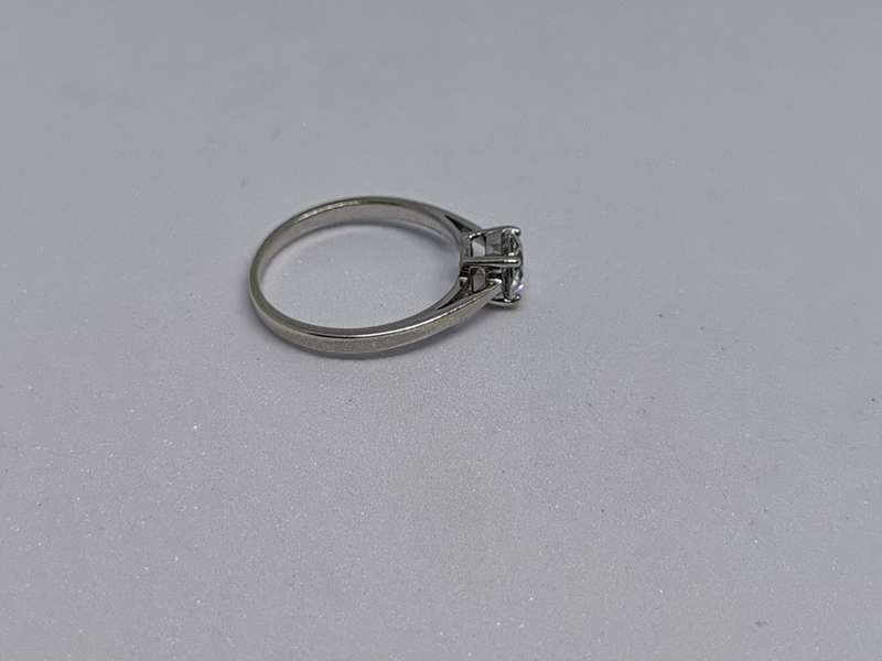 Silver Solitaire Ring