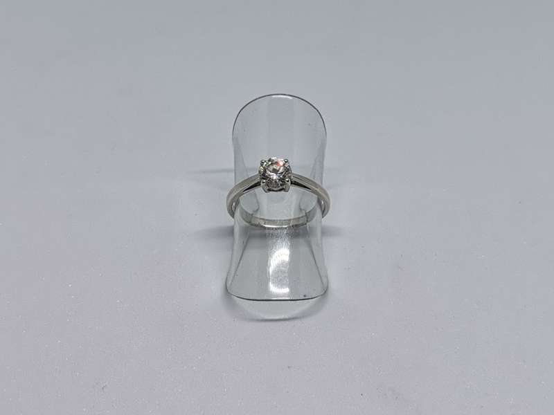 Silver Solitaire Ring