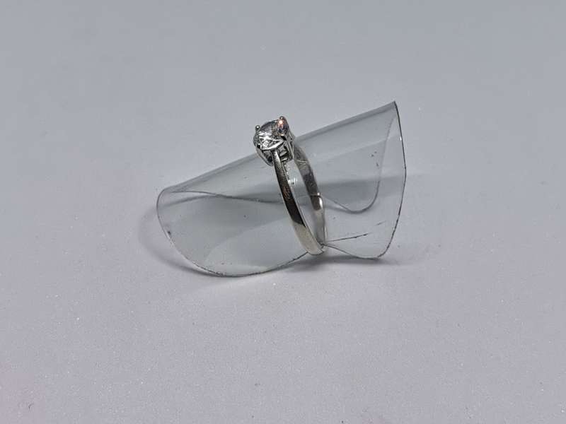 Silver Solitaire Ring