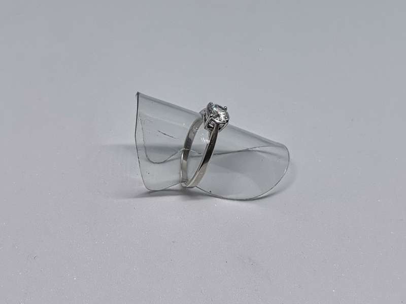 Silver Solitaire Ring