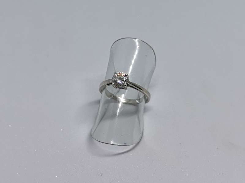 Silver Solitaire Ring
