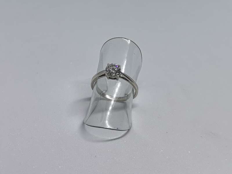 Silver Solitaire Ring
