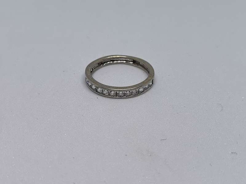 Silver Half-Eternity Ring