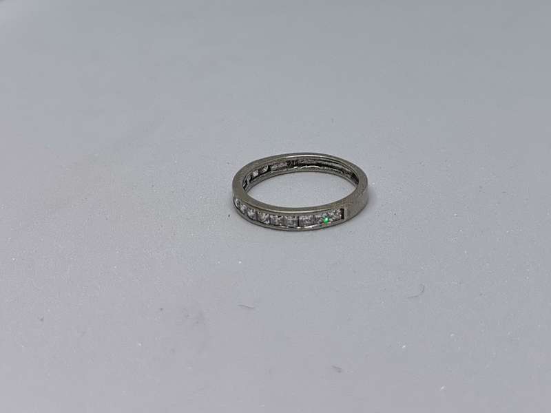 Silver Half-Eternity Ring